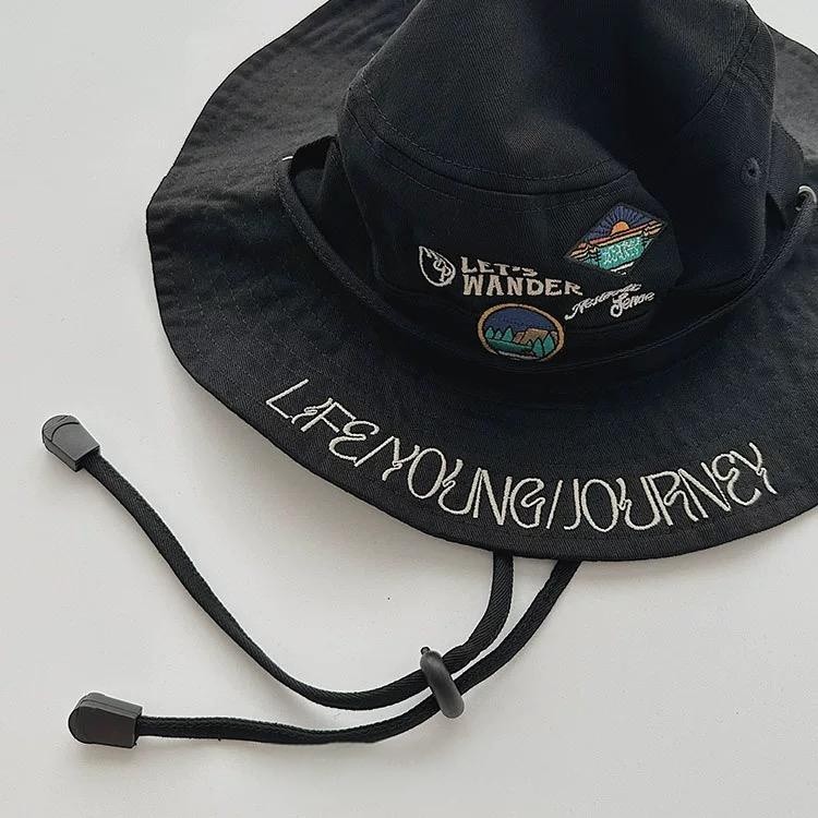 Men's Black Bucket Hat With String Nearby Men's Black Bucket Hat With String Nearby