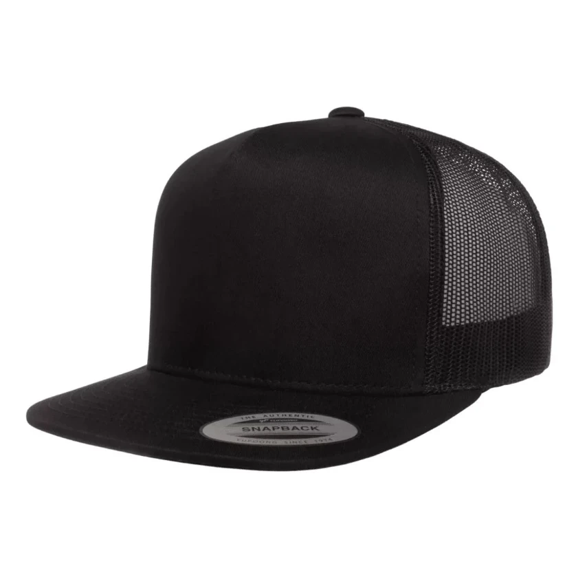 Snapback Trucker Hat Black Vintage